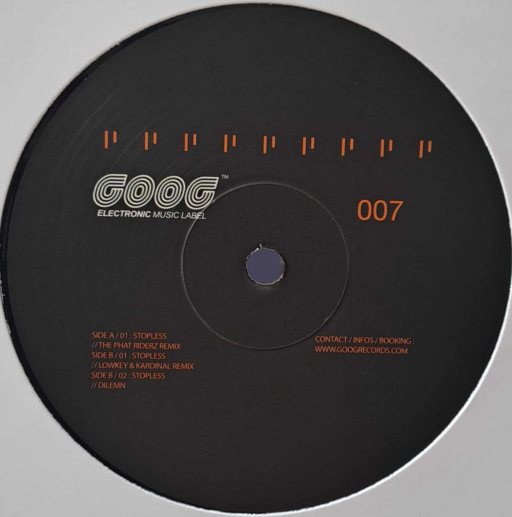 GOOG Records ‎07 RP (dernières copies en stock) - vinyle electro